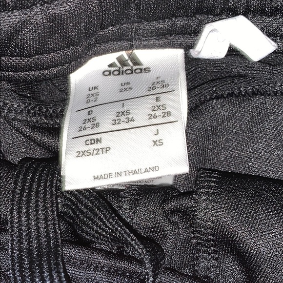 2 pairs black and white Adidas track pants - Picture 5 of 7
